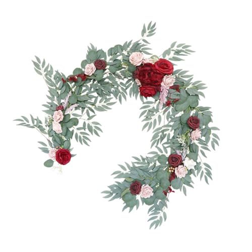 X-Institute Künstliche Rosen-Blumenranke, künstliche Hängepflanze, handgefertigt, grüner Tischläufer für Tisch, Festival, Party, Dekoration, grüner Tischläufer, Weihnachten, Herbst, handgefertigt X-Institute Künstliche Rosen-Blumenranke, künstliche Hängepflanze, handgefertigt, grüner Tischläufer für Tisch, Festival, Party, Dekoration, grüner Tischläufer, Weihnachten, Herbst, handgefertigt von X-Institute