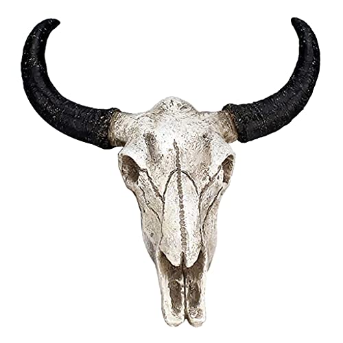 X-Institute Langes Horn Kuh Schädel Wandbehang für kreative Halloween Harz Kunst Ornamente Home Mounted Dekorationen von X-Institute