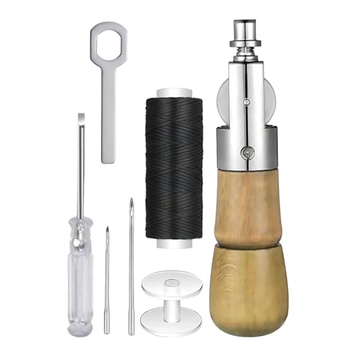 X-Institute Leder-Nähahlen-Sets mit Schraubendreher, Leder-Nähwerkzeug-Set, gebogene und konische Nadel, Leder-Nähzubehör von X-Institute
