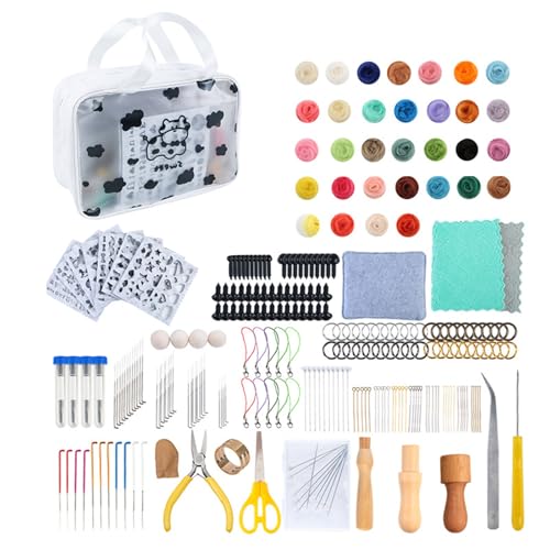 X-Institute Nadelfilz-Starter mit Aufbewahrungstasche, Wollgarn, 32 Farben, Wollfilz-Set mit Wollfilz-Werkzeugen für Anfänger, Wollroving-Set X-Institute Nadelfilz-Starter mit Aufbewahrungstasche, Wollgarn, 32 Farben, Wollfilz-Set mit Wollfilz-Werkzeugen für Anfänger, Wollroving-Set von X-Institute
