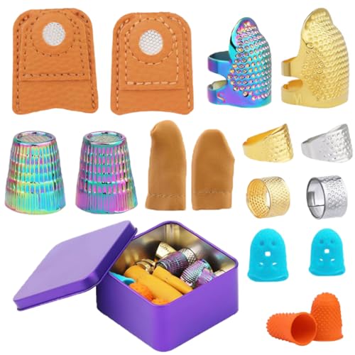 X-Institute Nähset Leder-Fingerhut und Nähnadel-Set, Leder-Fingerhut, Fingerspitzenschutz, Metall-Fingerhut, Fingerschutz, Münze X-Institute Nähset Leder-Fingerhut und Nähnadel-Set, Leder-Fingerhut, Fingerspitzenschutz, Metall-Fingerhut, Fingerschutz, Münze von X-Institute