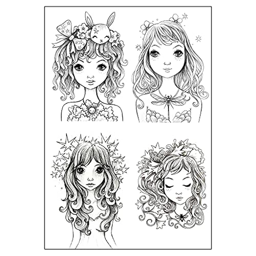X-Institute Silikon-Stempel-Set für Sammelalben, transparent, Motiv Mädchen, für Alben, Papierkarten X-Institute Silikon-Stempel-Set für Sammelalben, transparent, Motiv Mädchen, für Alben, Papierkarten von X-Institute