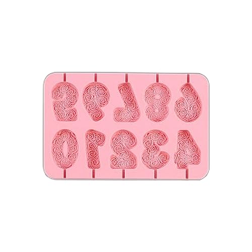 X-Institute Silikonformen-Set für Cake-Pop-Lutscher mit den Zahlen 0–9, für Geburtstagspartys, Geschenkboxen, Schokolade, Käse, Kuchen, Pops von X-Institute