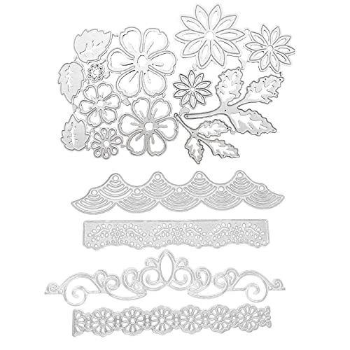 X-Institute Stanzformen aus Karbonstahl, Motiv: Blumen, handgefertigt, Basteln, Scrapbooking, Prägezubehör für Kinder, Mädchen, Jungen, Metall-Stanzformen von X-Institute