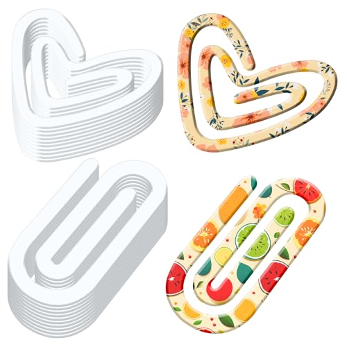 X-Kingsun 20 Stück Sublimationsdruck-Blanko-Büroklammern-Set, 10,2 x 5,1 cm, Jumbo-Sublimations-Lesezeichen und 8,1 x 7,6 cm große herzförmige Büroklammern für Schule, Klassenzimmer, Büro, Zuhause X-Kingsun 20 Stück Sublimationsdruck-Blanko-Büroklammern-Set, 10,2 x 5,1 cm, Jumbo-Sublimations-Lesezeichen und 8,1 x 7,6 cm große herzförmige Büroklammern für Schule, Klassenzimmer, Büro, Zuhause von X-Kingsun