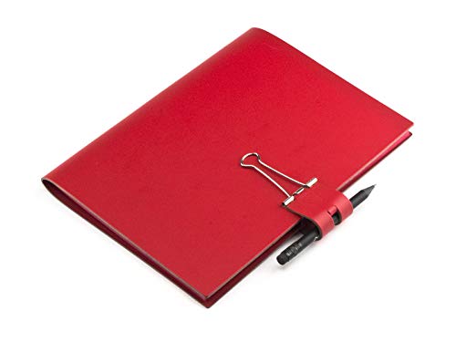 A5 Mind-Papers, revolutionäres X17-Karteikarten-Lernkarten-Box-Konzept! Recyceltes Leder rot, nachhaltig; Inhalt: Ca. 30 Karten + Sloop + Bleistift! Made in Germany, 17 Jahre Garantie* von X17