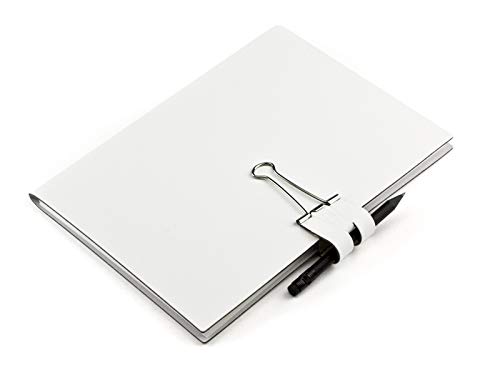 A5 Mind-Papers, revolutionäres X17-Karteikarten-Lernkarten-Box-Konzept! Recyceltes Leder weiß, nachhaltig; Inhalt: Ca. 30 Karten + Sloop + Bleistift! Made in Germany, 17 Jahre Garantie* von X17