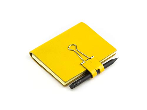 A7 Mind-Papers, revolutionäres X17-Karteikarten-Lernkarten-Box-Konzept! Recyceltes Leder gelb, nachhaltig; Inhalt: Ca. 25 Karten + Sloop + Bleistift! Made in Germany, 17 Jahre Garantie* von X17