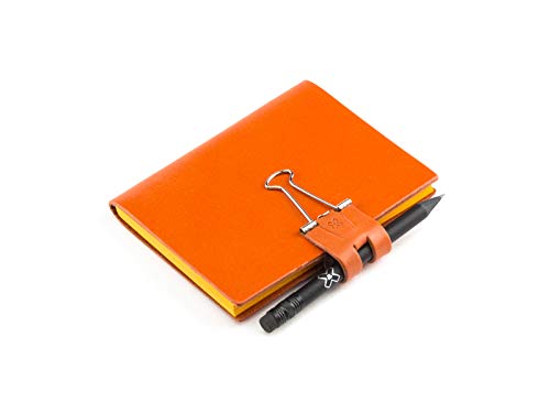 A7 Mind-Papers, revolutionäres X17-Karteikarten-Lernkarten-Box-Konzept! Recyceltes Leder orange, nachhaltig; Inhalt: Ca. 30 Karten + Sloop + Bleistift! Made in Germany, 17 Jahre Garantie* von X17