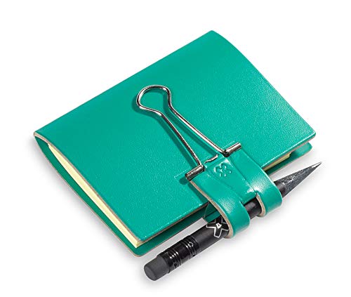 A8 Mind-Papers, revolutionäres X17-Karteikarten-Lernkarten-Box-Konzept! Recyceltes Leder türkis/grün, nachhaltig; Inhalt: Ca. 25 Karten + Sloop + Bleistift! Made in Germany, 17 Jahre Garantie* von X17