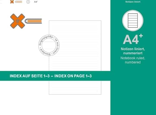 X17 A4+ Notizen/Notizheft | liniert für das revolutionäre X17-Notizbuch mit auswechselbaren Heften von X17