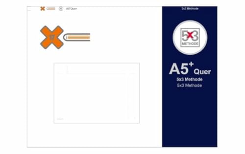 X17 A5+ Querformat Notizen/Notizheft | 5X3 Methode für das revolutionäre X17-Notizbuch mit auswechselbaren Heften von X17