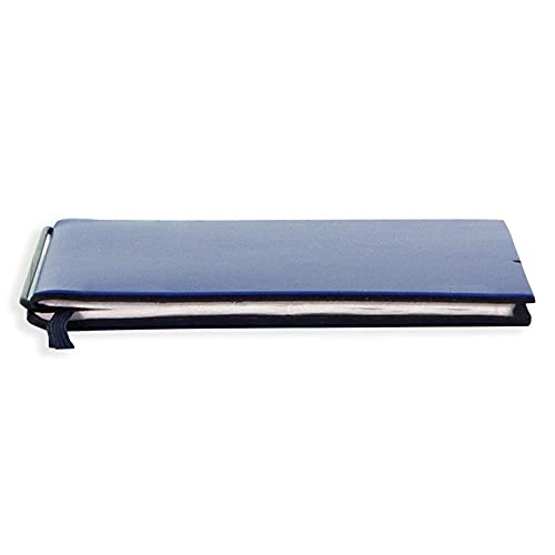 X17-A5 Notizbuch/Personal Organizer | 7mm dünn | blau; aus recyceltem Leder. Nachfüllbar. Notizheft (blanko) mit Doppeltasche, Made in Germany. von X17