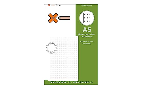 X17 A5 Notizen/Notizheft | gepunktet 2er Pack, für das revolutionäre X17-Notizbuch mit auswechselbaren Heften X17 A5 Notizen/Notizheft | gepunktet 2er Pack, für das revolutionäre X17-Notizbuch mit auswechselbaren Heften von X17
