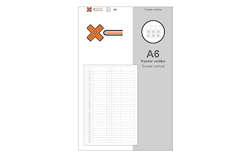 X17-A6 Tracker Liste vertikal | für das revolutionäre X17-Notizbuch mit auswechselbaren Heften von X17