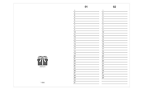 X17-A7 Leporello/Faltplaner Geburtstagsplaner | für das revolutionäre X17-Notizbuch mit auswechselbaren Heften von X17