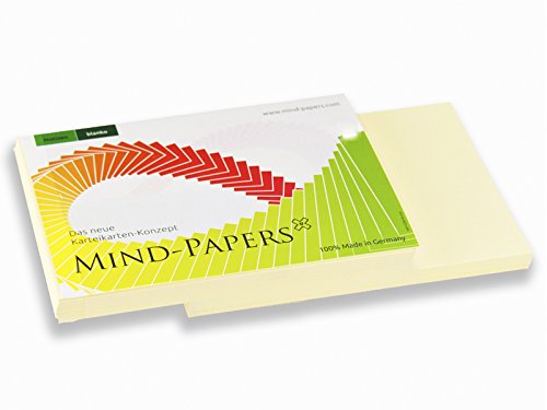 X17- Mind-Papers Nachfüllpack, DIN A5, 100 Karteikarten/Lernkarten, Farbe: gelb von X17