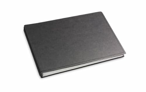 X17 Notizbuch A5+ Querformat, schwarz; Vegan! aus Deutsches Zellulose-Material. Austauschbare Notizhefte (blanko, liniert, kariert) Made in Germany von X17