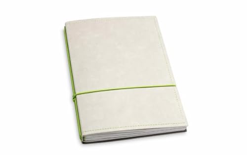 X17 Notizbuch A5, grau + grün; Vegan! aus Deutsches Zellulose-Material. Austauschbare Notizhefte (blanko, liniert, kariert) Made in Germany von X17