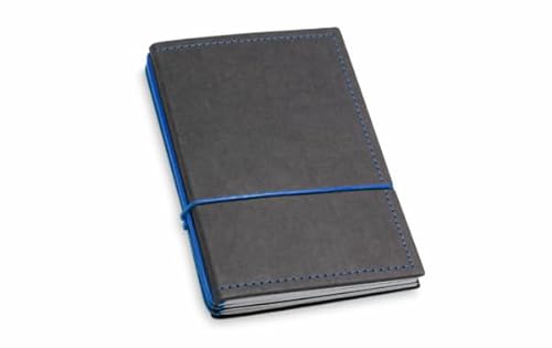 X17 Notizbuch A6, schwarz + blau; Vegan! aus Deutsches Zellulose-Material. Austauschbare Notizhefte (blanko, liniert, kariert) Made in Germany von X17