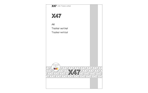 A6-Tracker Liste Vertikal, mit schwarzem Umschlag, für das revolutionäre X47-Notizbuch mit auswechselbaren Heften A6-Tracker Liste Vertikal, mit schwarzem Umschlag, für das revolutionäre X47-Notizbuch mit auswechselbaren Heften von X47