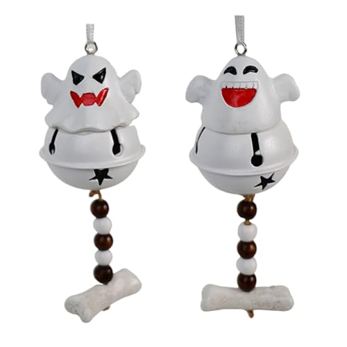 1.Geisterhafte Glocken Harz Wandbehang bruchsichere Halloween-Dekoration mit Charme & einfacher Hakeninstallation Urlaubsdekorationen von XAGMODSHN