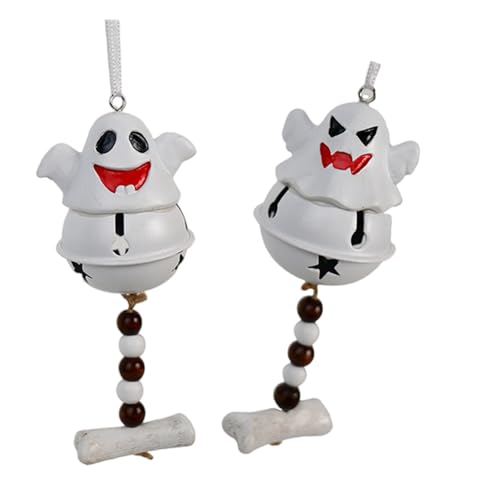 1.Geisterhafte Glocken Harz Wandbehang bruchsichere Halloween-Dekoration mit Charme & einfacher Hakeninstallation Urlaubsdekorationen von XAGMODSHN