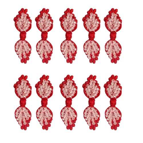 10 PCs Chinesische Knoten Knöpfe Traditionelle Cheongsam Knöpfe Verschlussnähung Fastenhandel Chinesische Schließknöpfe Für Frau 10 PCs Chinesische Knoten Knöpfe Traditionelle Cheongsam Knöpfe Verschlussnähung Fastenhandel Chinesische Schließknöpfe Für Frau von XAGMODSHN
