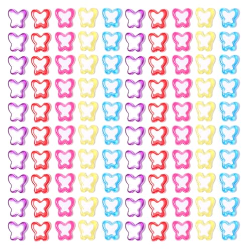 100 Stücke Buntes Acrylperlen Herz Schmetterling Perlen Für Armbänder Halsketten Schlüsselanlagen Schmuckzubehör Zu 100 Stücke Buntes Acrylperlen Herz Schmetterling Perlen Für Armbänder Halsketten Schlüsselanlagen Schmuckzubehör Zu von XAGMODSHN
