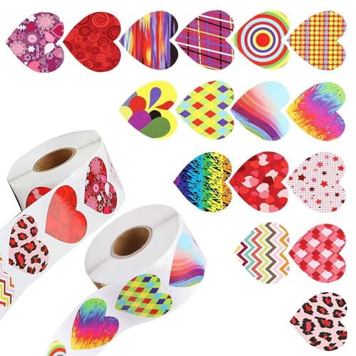 1000 PCs Selbstkleber Aufkleber Valentinstag Geschenkaufkleber Liebe Belohnungsaufkleber Herzaufkleber Für Hochzeitsgeschenk von XAGMODSHN