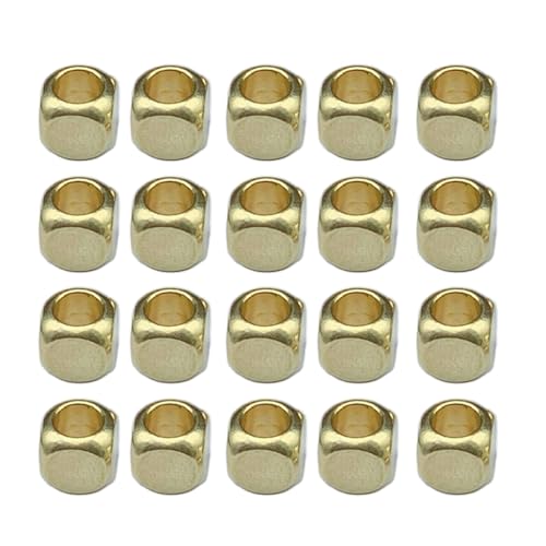 20 Stück Isolate Messingperlen, Zubehör, runde/quadratisch, Paracord-Perlen für Schmuckherstellung 20 Stück Isolate Messingperlen, Zubehör, runde/quadratisch, Paracord-Perlen für Schmuckherstellung von XAGMODSHN