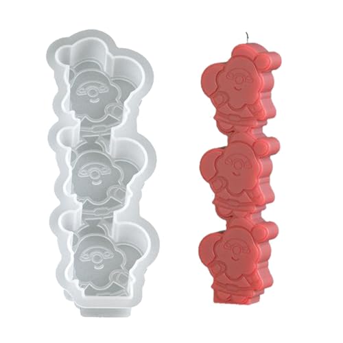 3 In 1 Weihnachtskerze Schimmelpilze Santa Rentier Angel Gingerbreads Mann Silikon Backwerkzeug Für Festliche Dekore Weihnachtsfeier Silikonform Formbackwerkzeuge von XAGMODSHN