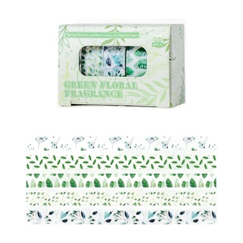5 Rollen Blumen-Klebeband, 10 mm x 2 m, dekoratives ästhetisches Papier für Scrapbooking, Tagebuch, Notizbuch, Album, Handyverpackung, dekoratives Klebeband 5 Rollen Blumen-Klebeband, 10 mm x 2 m, dekoratives ästhetisches Papier für Scrapbooking, Tagebuch, Notizbuch, Album, Handyverpackung, dekoratives Klebeband von XAGMODSHN