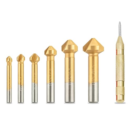 6/7pcs Countersink Drill Bits Countersink Drill Bits Set 3 Flöte Countersinsin 6/7pcs Countersink Drill Bits Countersink Drill Bits Set 3 Flöte Countersinsin von XAGMODSHN