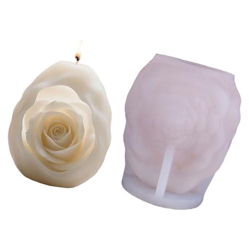 Blumen-Silikonformen, leicht zu entformen, hitzebeständig, für Epoxidharz, handgefertigte Seife, Heimdekoration, Rosenherstellung von XAGMODSHN