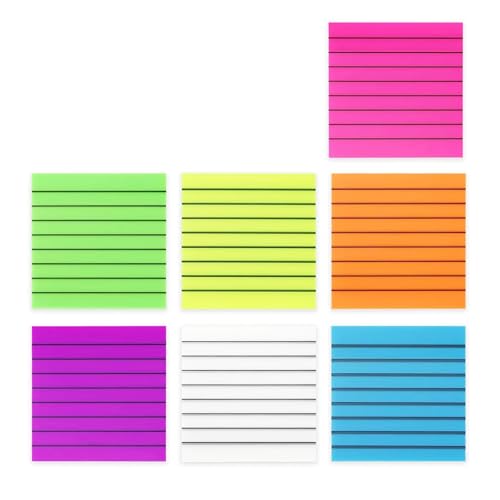 Buntes Notizpapier, 1500 Blatt, 7,6 x 7,6 cm, Haftnotizblock, PET-Notizblock, liniert, Taschennotizblöcke zum Schreiben von Tagebüchern Buntes Notizpapier, 1500 Blatt, 7,6 x 7,6 cm, Haftnotizblock, PET-Notizblock, liniert, Taschennotizblöcke zum Schreiben von Tagebüchern von XAGMODSHN