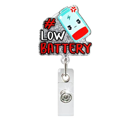 Cartoon-Abzeichenhalter mit Clip, Acryl-Abzeichen-Halter, Abzeichen, Rollen, einziehbare Rollen für Krankenschwestern, Ärzte von XAGMODSHN