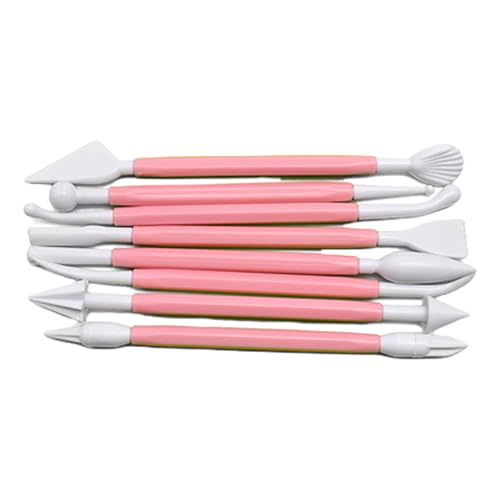 Fondant-Kuchenschneider, Schaber, Modelliermasse, doppelseitig, einfach zu bedienen, Kuchenschaber, Modellierwerkzeug, 8 Stück Fondant-Kuchenschneider, Schaber, Modelliermasse, doppelseitig, einfach zu bedienen, Kuchenschaber, Modellierwerkzeug, 8 Stück von XAGMODSHN
