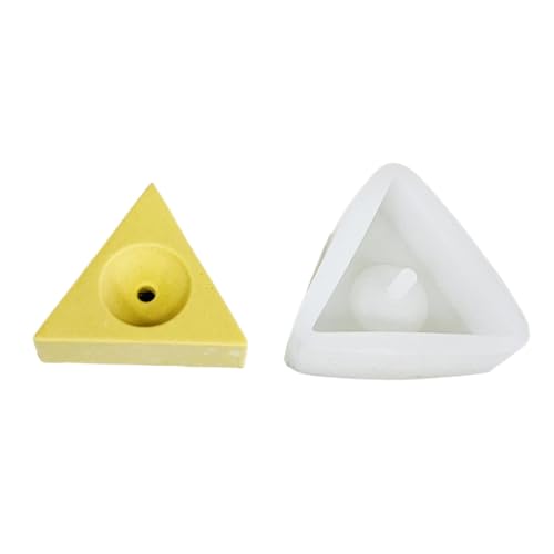 Geometrische Silikonformen mit Loch für Kerzenhalter, sechseckige Dreiecksform, Silikonformen für Epoxidharz von XAGMODSHN