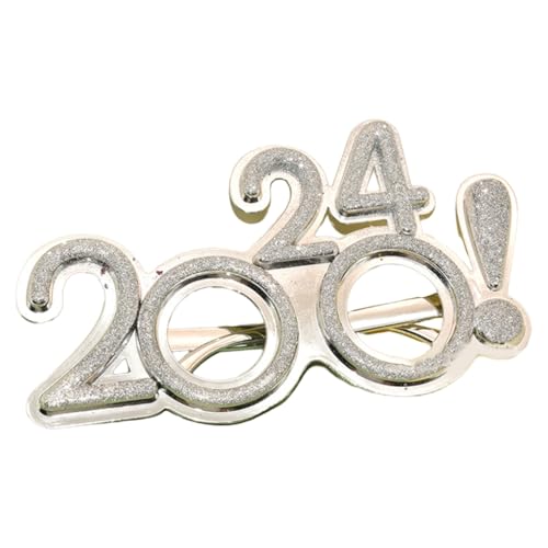 Happy New Year 3D Party Brille 2024 Brillenrahmen Party Requisiten Dekoration Neujahr Party Photo Booth Requisiten von XAGMODSHN