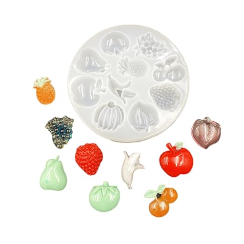 Harz-Silikonform für Schmuck, Obstform, Werkzeug, Ohrringformen, geeignet für die Herstellung von Ohrringen und Anhängern, lebensmittelechte Silikonform von XAGMODSHN