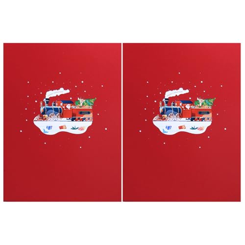Kreativer Weihnachtszug Faltbare Grußkarte Einzigartige 3D Weihnachtszug Grußkarte Zarte Druckpapierkarte Kreativer Weihnachtszug Faltbare Grußkarte Einzigartige 3D Weihnachtszug Grußkarte Zarte Druckpapierkarte von XAGMODSHN
