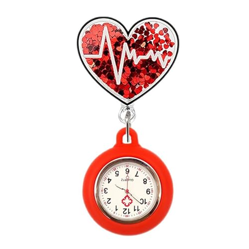 Liquid Sand Watch Abzeichen Mit Taschenclip Retractable Holder Für Gesundheitsarbeit Krankenschwester Abzeichen Accessoires Professioneller Shakerhalter von XAGMODSHN