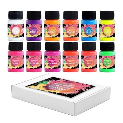 Mehrere Oberflächen 12 Farbfluoreszenzpulver Ideal Für Partydekorationen Und Künstlerschöpfung Zeit Helligkeit Mehrere Oberflächen 12 Farbfluoreszenzpulver Ideal Für Partydekorationen Und Künstlerschöpfung Zeit Helligkeit von XAGMODSHN