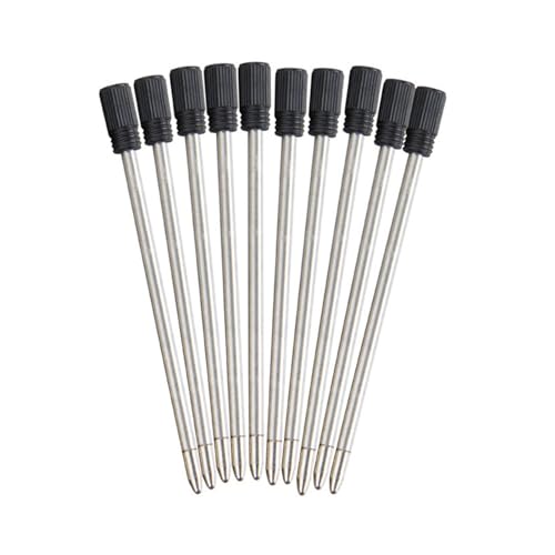 Metall-Kugelschreiberminen für Drehkugelschreiber, Multifunktions-Kugelschreiber, Standard-Kugelschreiber, Metallminen, 10 Stück Metall-Kugelschreiberminen für Drehkugelschreiber, Multifunktions-Kugelschreiber, Standard-Kugelschreiber, Metallminen, 10 Stück von XAGMODSHN