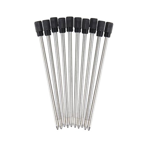 Metall-Kugelschreiberminen für Drehkugelschreiber, Multifunktions-Kugelschreiber, Standard-Kugelschreiber, Metallminen, 10 Stück Metall-Kugelschreiberminen für Drehkugelschreiber, Multifunktions-Kugelschreiber, Standard-Kugelschreiber, Metallminen, 10 Stück von XAGMODSHN