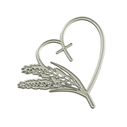 Metall-Stanzformen mit Herz-Weizen-Design, Karbonstahl, Prägeschablonen für Scrapbooking, Alben, Kartenherstellung, Metall-Stanzformen, Herz, Weizen, Prägeformen für Foto-Tagebuch Metall-Stanzformen mit Herz-Weizen-Design, Karbonstahl, Prägeschablonen für Scrapbooking, Alben, Kartenherstellung, Metall-Stanzformen, Herz, Weizen, Prägeformen für Foto-Tagebuch von XAGMODSHN