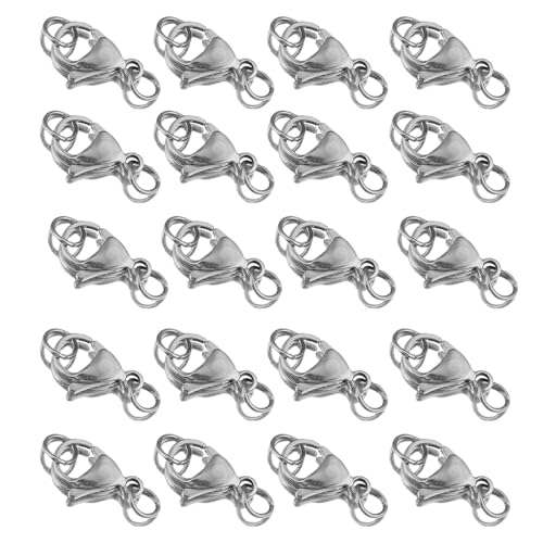 Packung Mit 20 Funktionellen Edelstahl Hummerverschlüssen Für Handgefertigten Schmuckverschluss Für Halsketten Und Armbänder Packung Mit 20 Funktionellen Edelstahl Hummerverschlüssen Für Handgefertigten Schmuckverschluss Für Halsketten Und Armbänder von XAGMODSHN