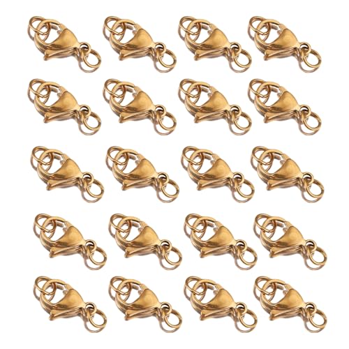 Packung Mit 20 Funktionellen Edelstahl Hummerverschlüssen Für Handgefertigten Schmuckverschluss Für Halsketten Und Armbänder Packung Mit 20 Funktionellen Edelstahl Hummerverschlüssen Für Handgefertigten Schmuckverschluss Für Halsketten Und Armbänder von XAGMODSHN