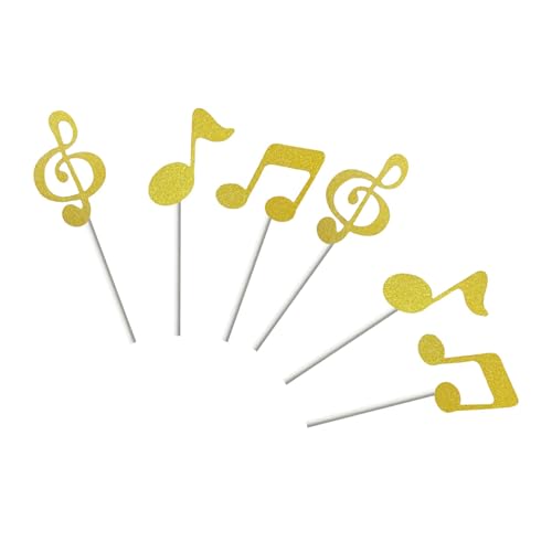 Papier-Kuchenaufsätze, dekorative Musiknoten-Cupcake-Einsatz, Zubehör für Konzerte, Geburtstage, Feste, Feste, Feste, Musiknoten, Kuchenspieße Papier-Kuchenaufsätze, dekorative Musiknoten-Cupcake-Einsatz, Zubehör für Konzerte, Geburtstage, Feste, Feste, Feste, Musiknoten, Kuchenspieße von XAGMODSHN